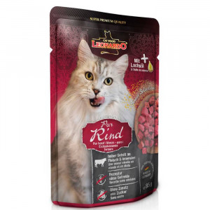 LEONARDO BEEF konservi kaķiem Liellops buljonā 85g